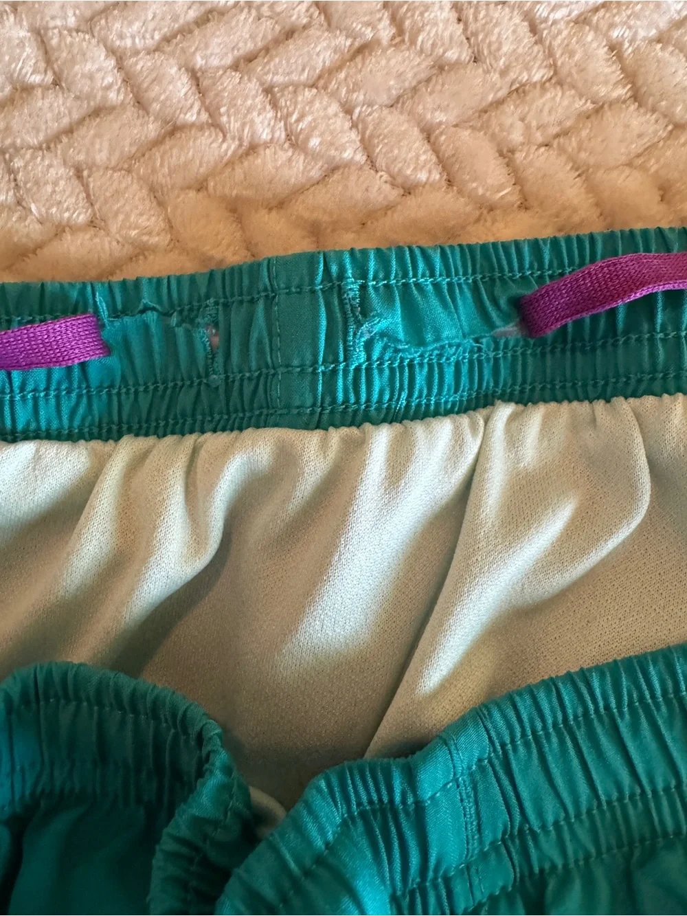 Nike Girls Teal‎ Running Shorts with Purple Trim Size Large
